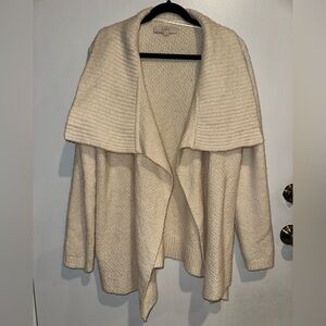 LOFT Shawl Collar Open Front Cardigan – Oatmeal | Size L